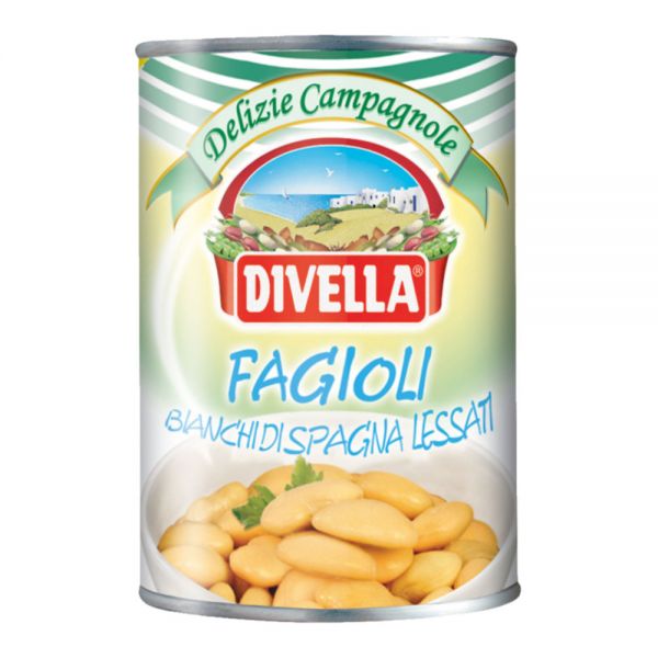 FAGIOLI BIANCHI DI SPAGNA LESSATI GR. 400 X PZ. 24 - DIVELLA - 16839
