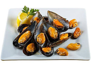 COZZE 1/2 GUSCIO 60/80 PRECOTTE - KG. 1 X 10 - CILE - P.N. MYTILUS CHILENSIS - 92063